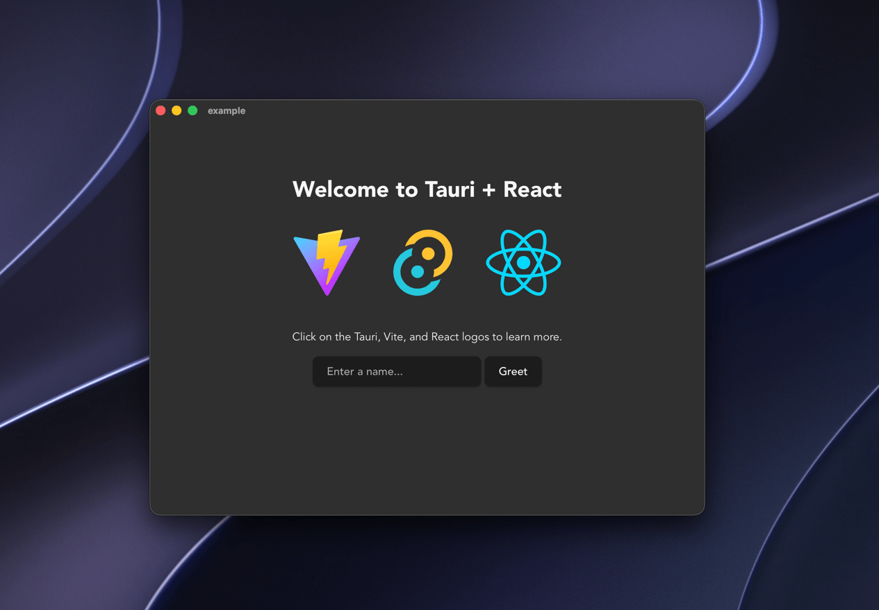 Create Tauri App Tempalte